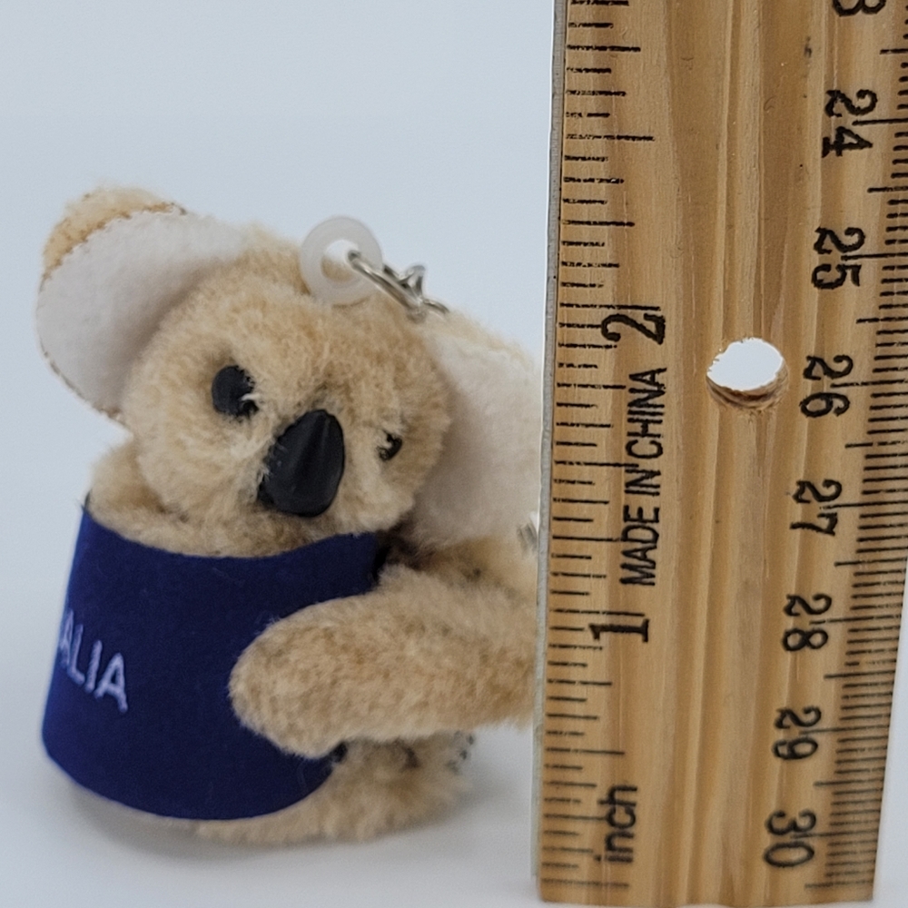 I Love Australia Souvenir Keychain Koala Clip On Hugger Mini Plush Bag Charm - Picture 8 of 10